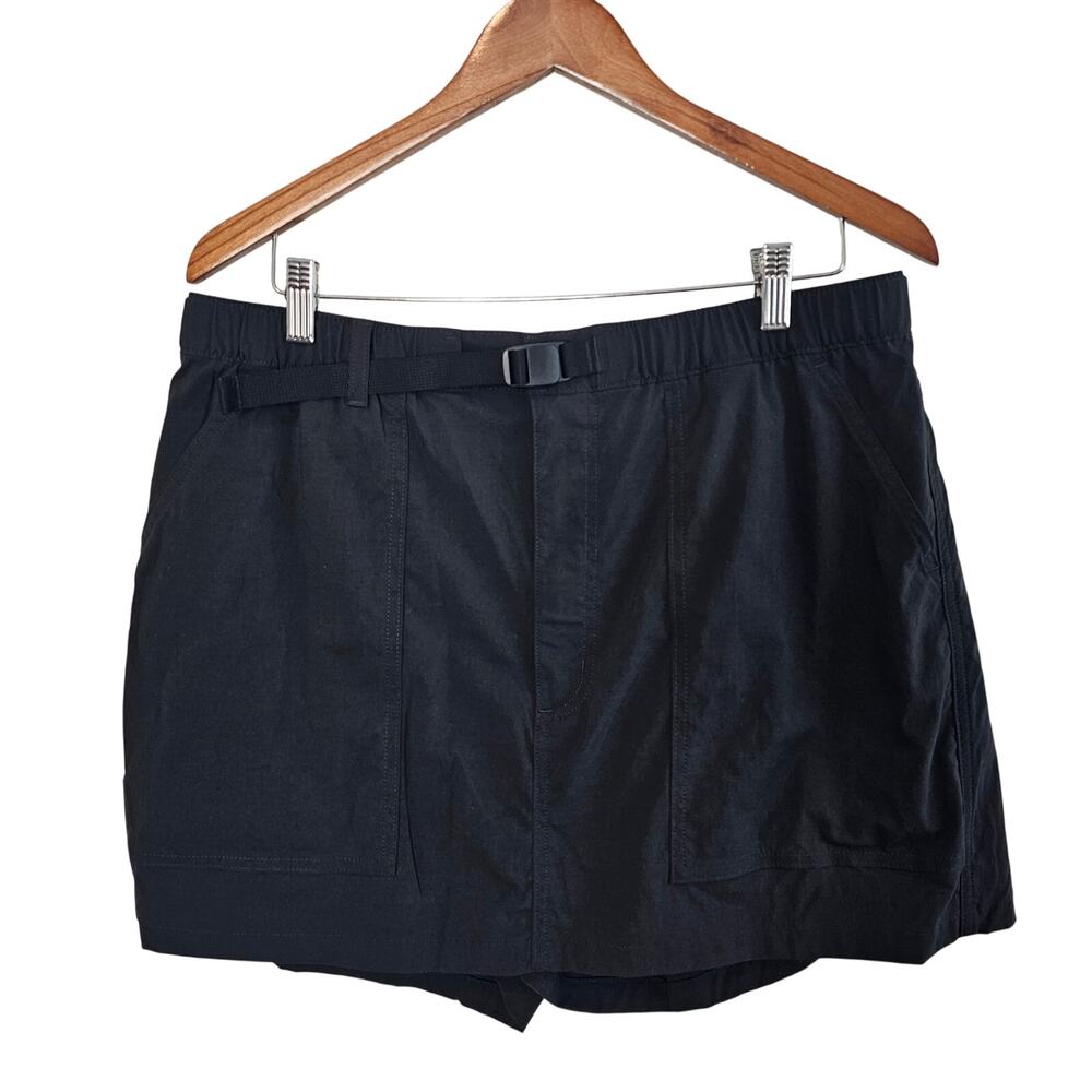 Patagonia Outdoor Everyday Skort Womens Lg Black Golf Gym Tennis Preppy Academia